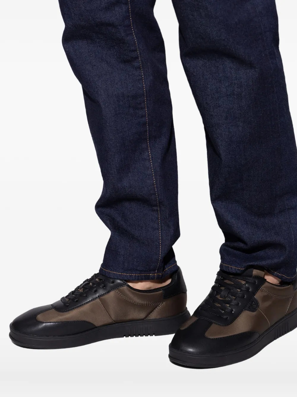 Emporio Armani Lace-Up Panelled Sneakers