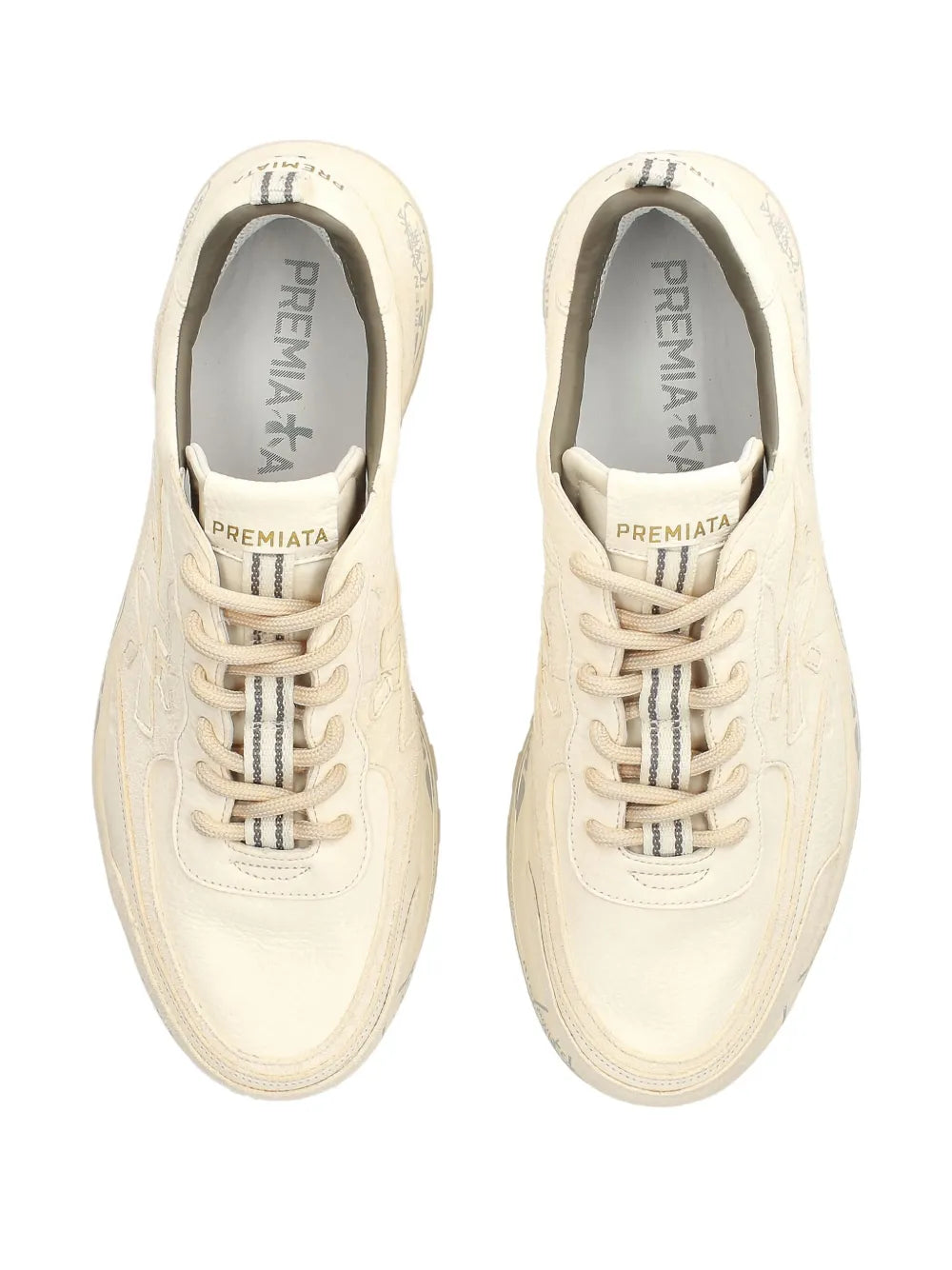 Premiata Nous 7733 Logo-Stamped Leather Sneakers