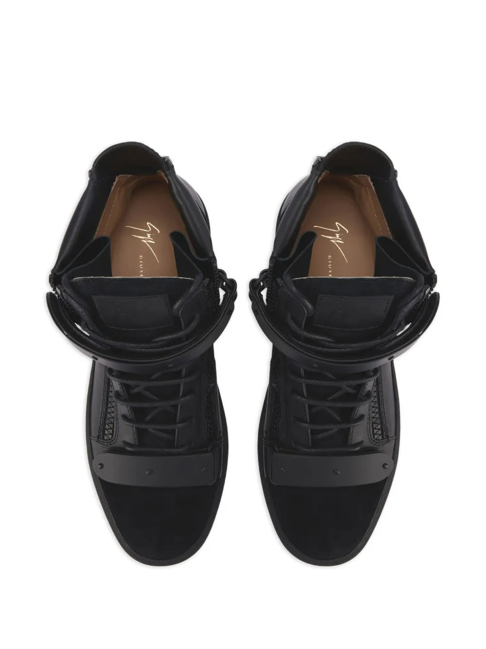 Giuseppe Zanotti Coby Matt Lace-Up Side-Zip Sneakers