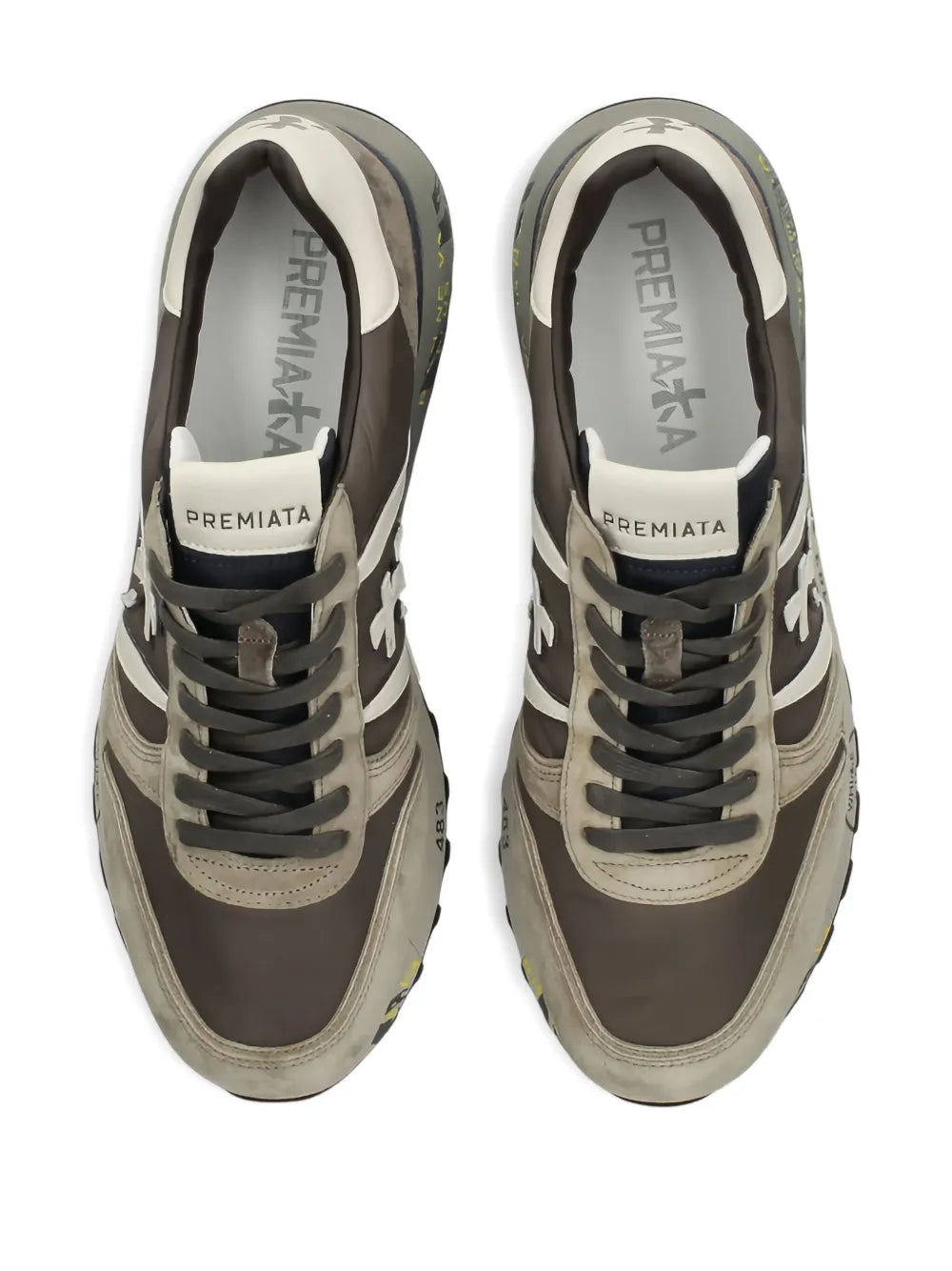 Premiata Lander Cross-Detail Suede Sneakers