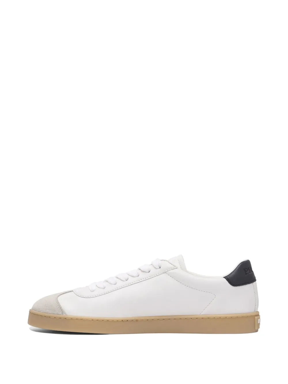 Prada Track Leather Logo-Plaque Sneakers