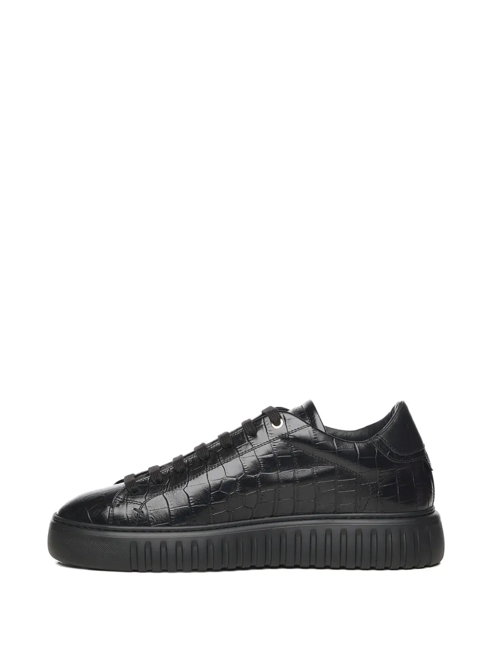 Giuliano Galiano Crocodile-Effect Leather Sneakers