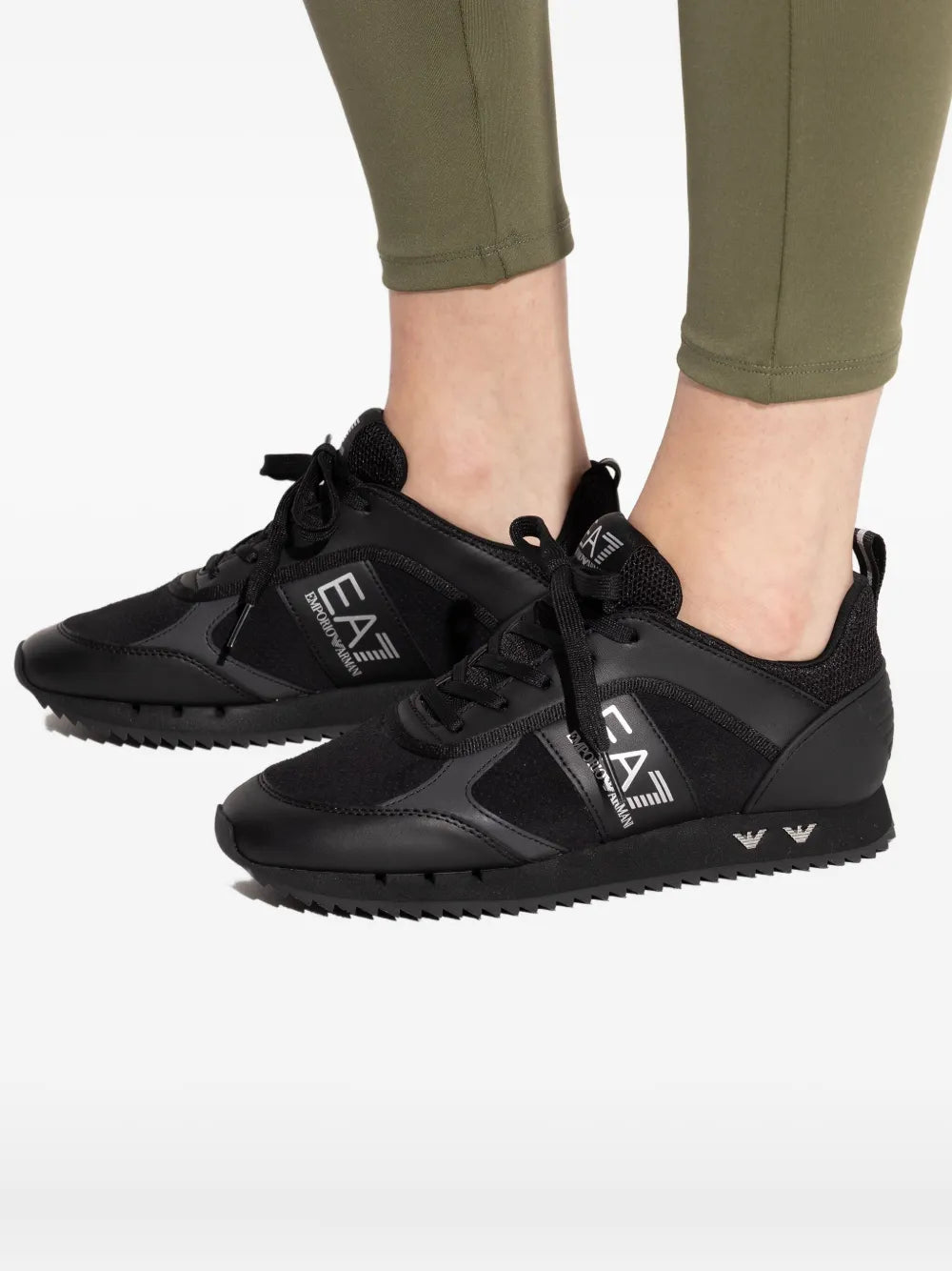Ea7 Emporio Armani Logo-Print Lace-Up Trainers