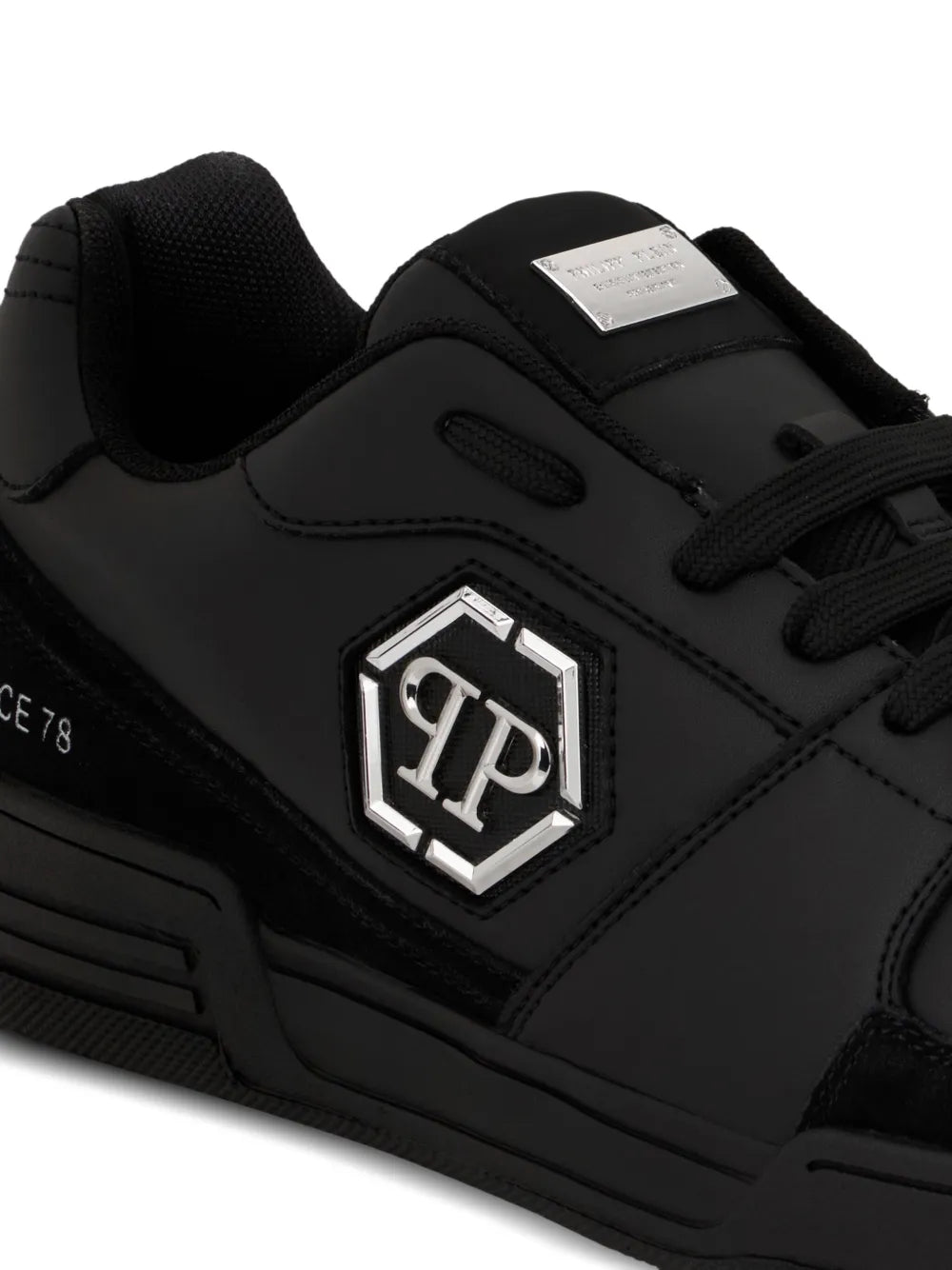 Philipp Plein X P-Force Leather Low-Top Trainers