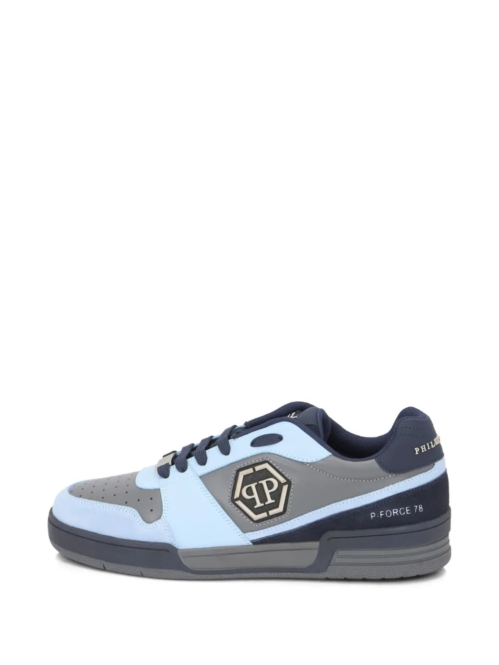 Philipp Plein Logo Plaque Leather Low-Top Trainers