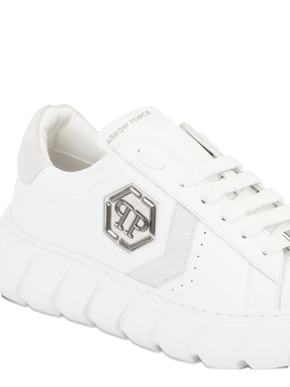 Philipp Plein Hexagon Force Leather Low-Top Trainers