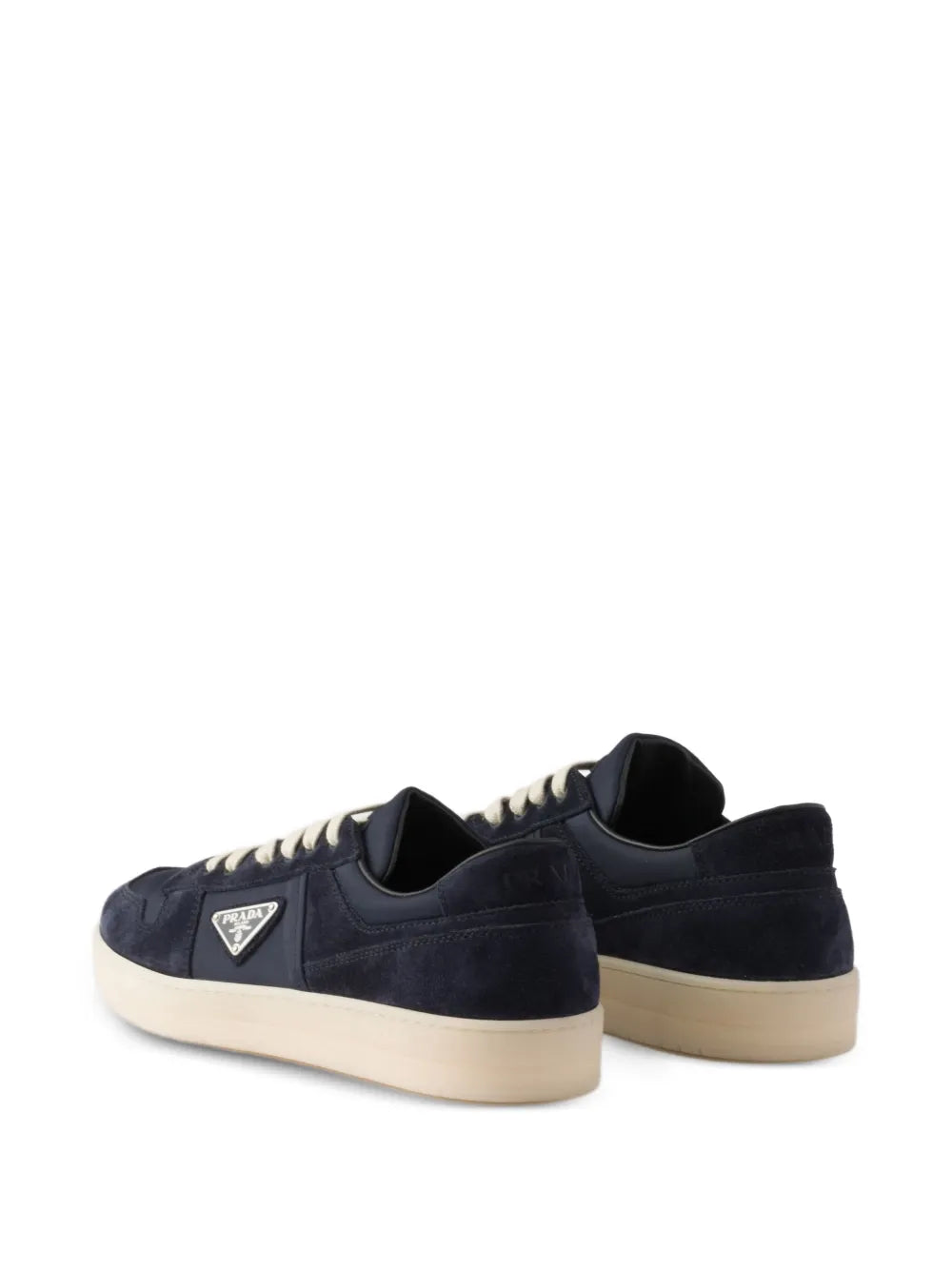 Prada Downtown Eyelets-Detail Suede Sneakers