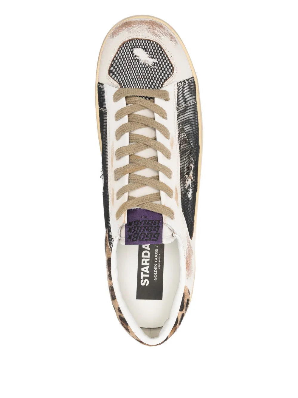 Golden Goose Leopard Print Stardan Sneakers