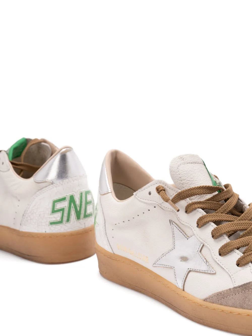 Golden Goose Star-Applique Leather Sneakers