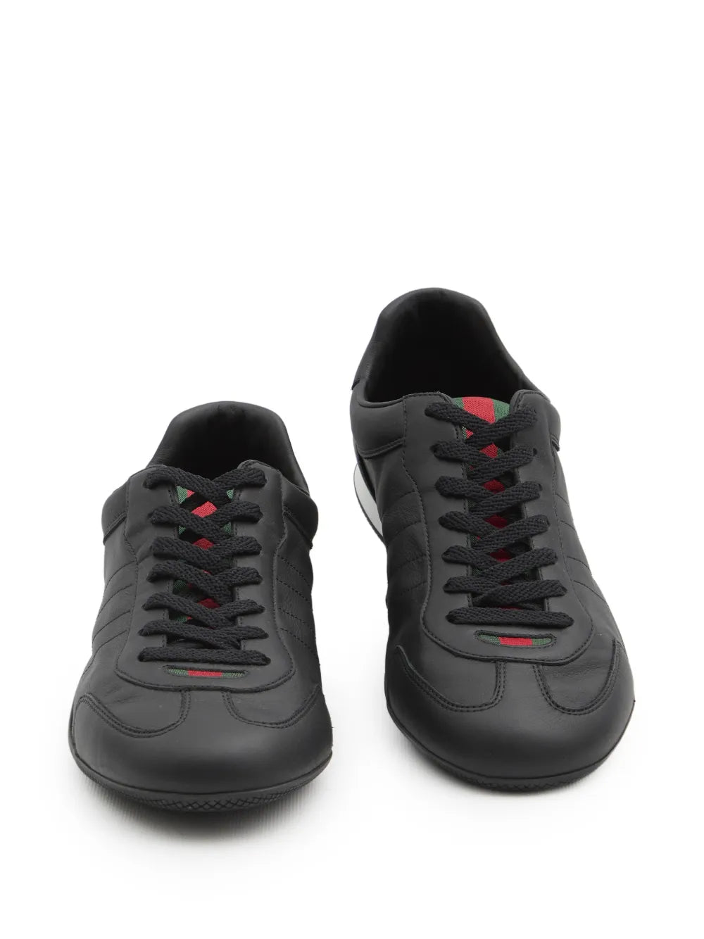 Gucci Web-Stripe Round-Toe Sneakers