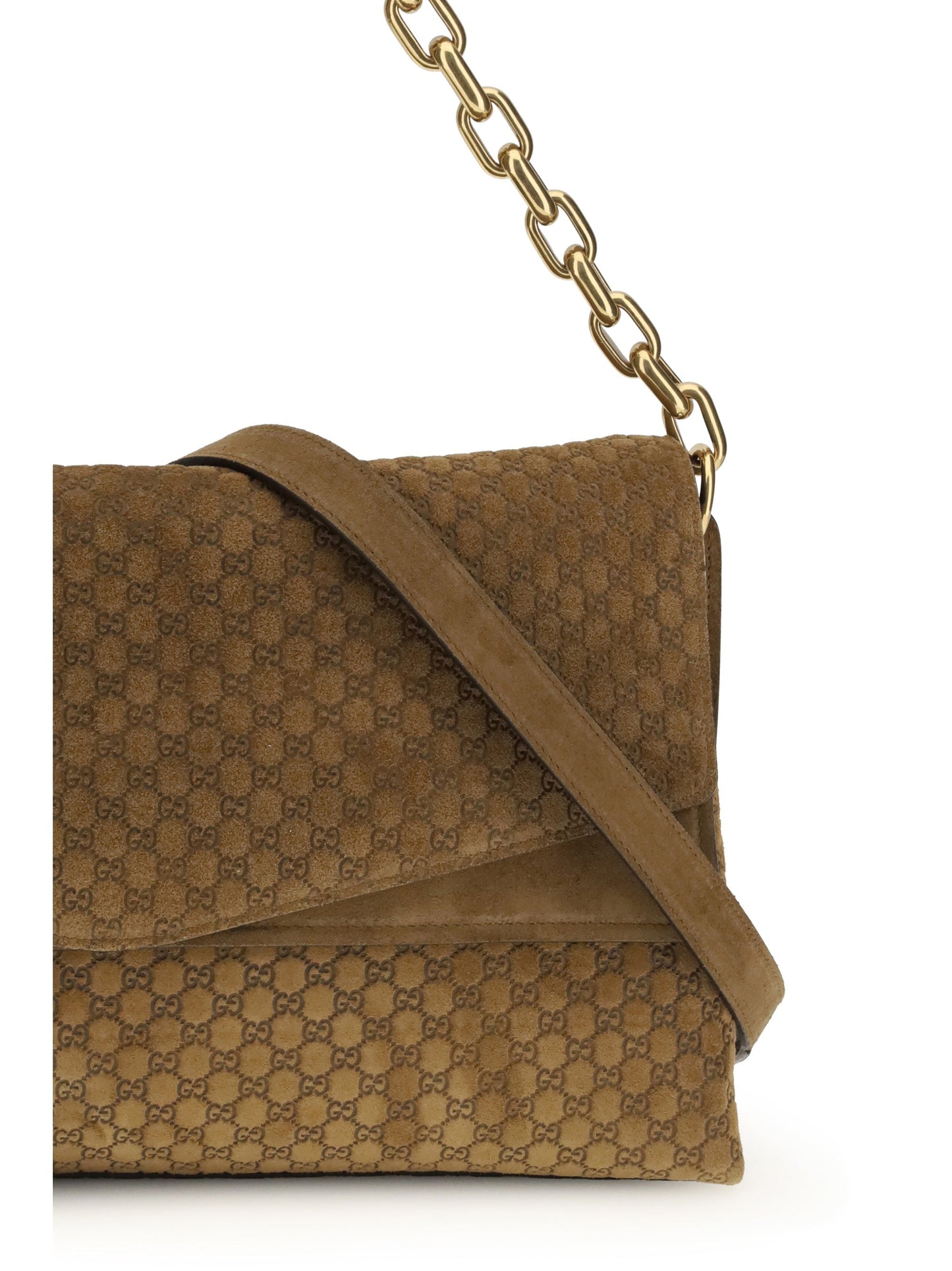 Gucci Women Large Suede Shoulder Bag