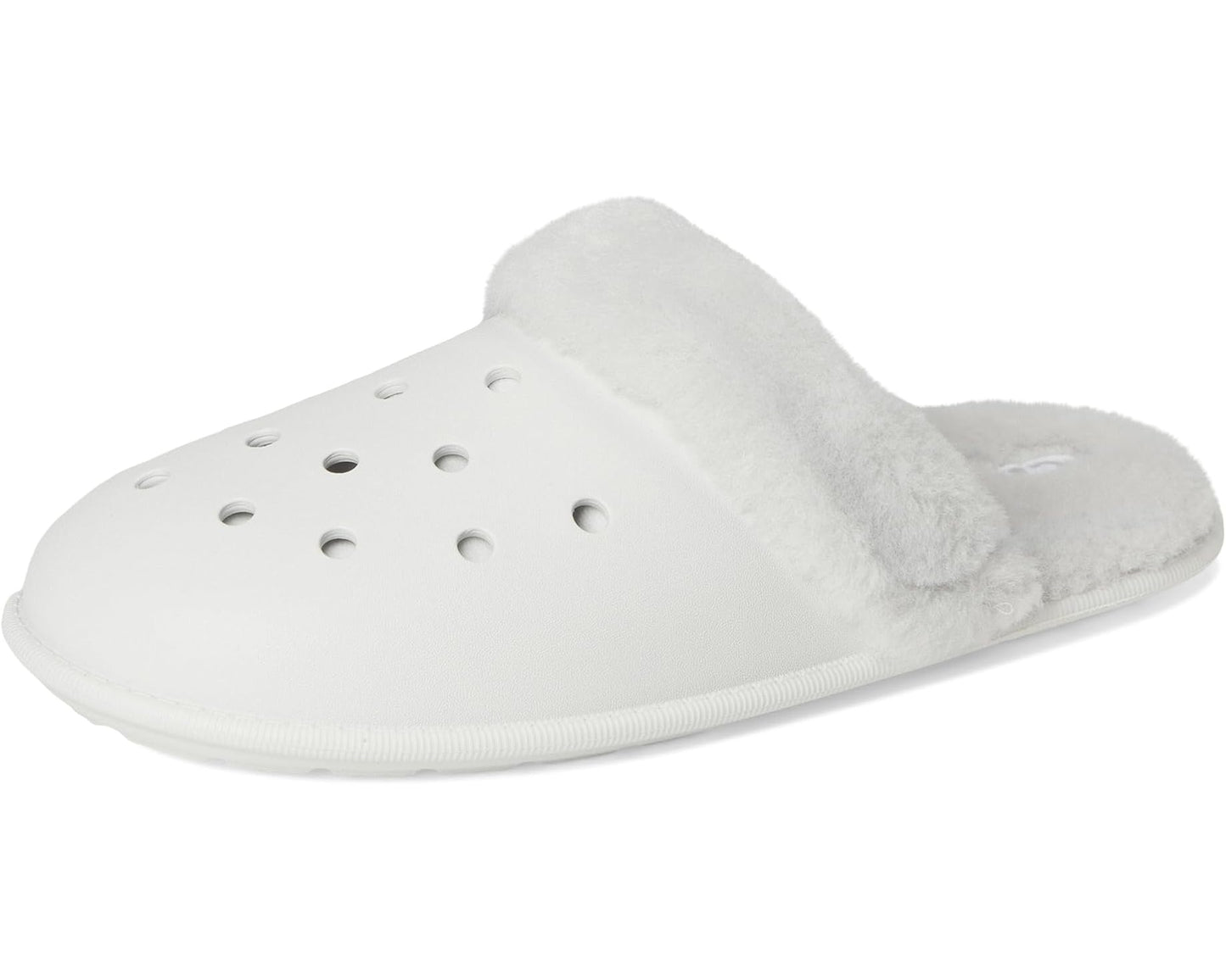 Unisex Crocs Classic Fuzz Scuff Slippers Moonlight