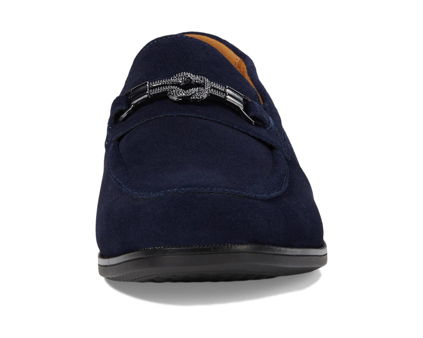 Men's Stacy Adams Ravelle Moc Toe Bit Slip-On Navy Suede