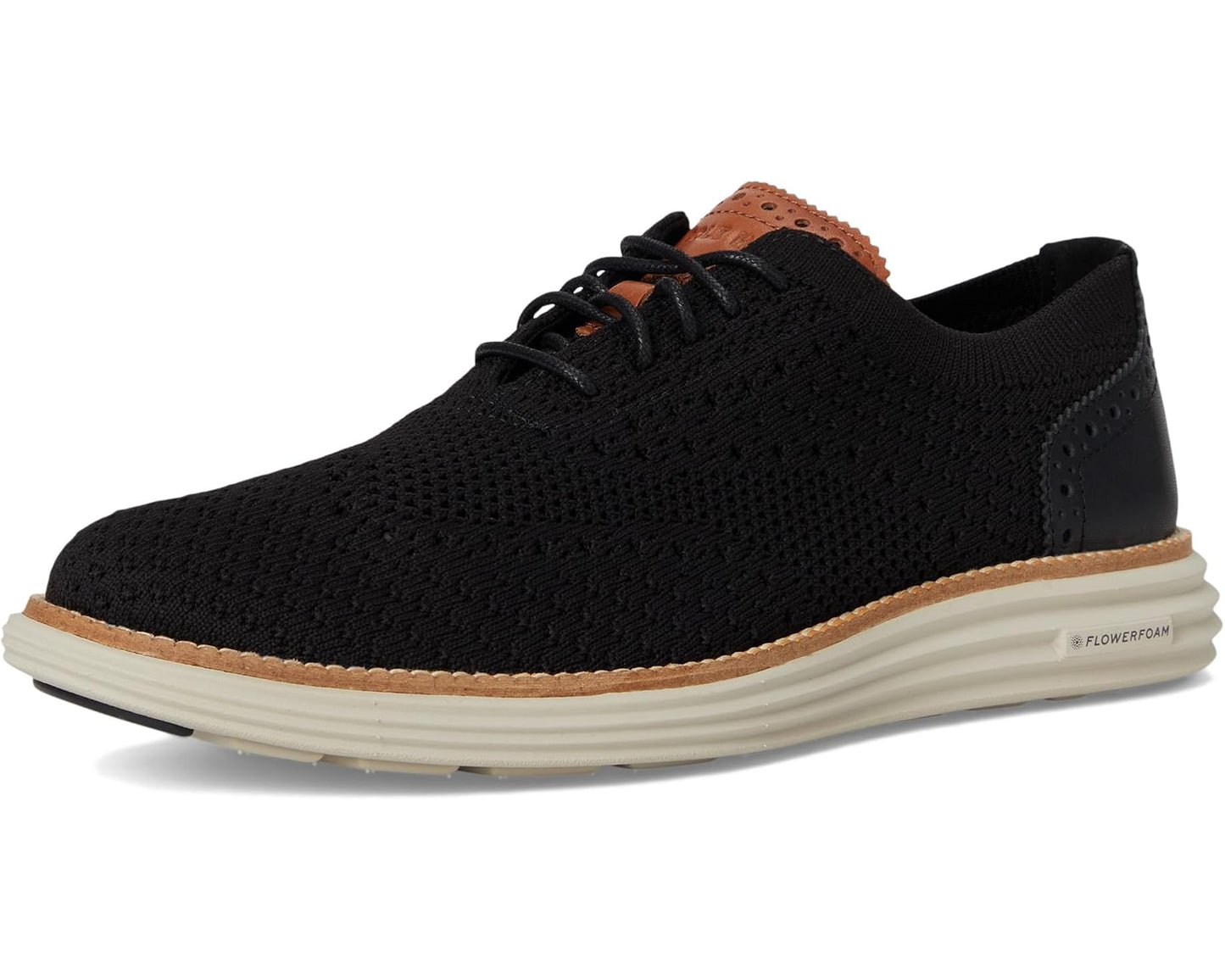 Men's Cole Haan Original Grand Remastered Stitchlite Oxford Black/British Tan/Silver Lining