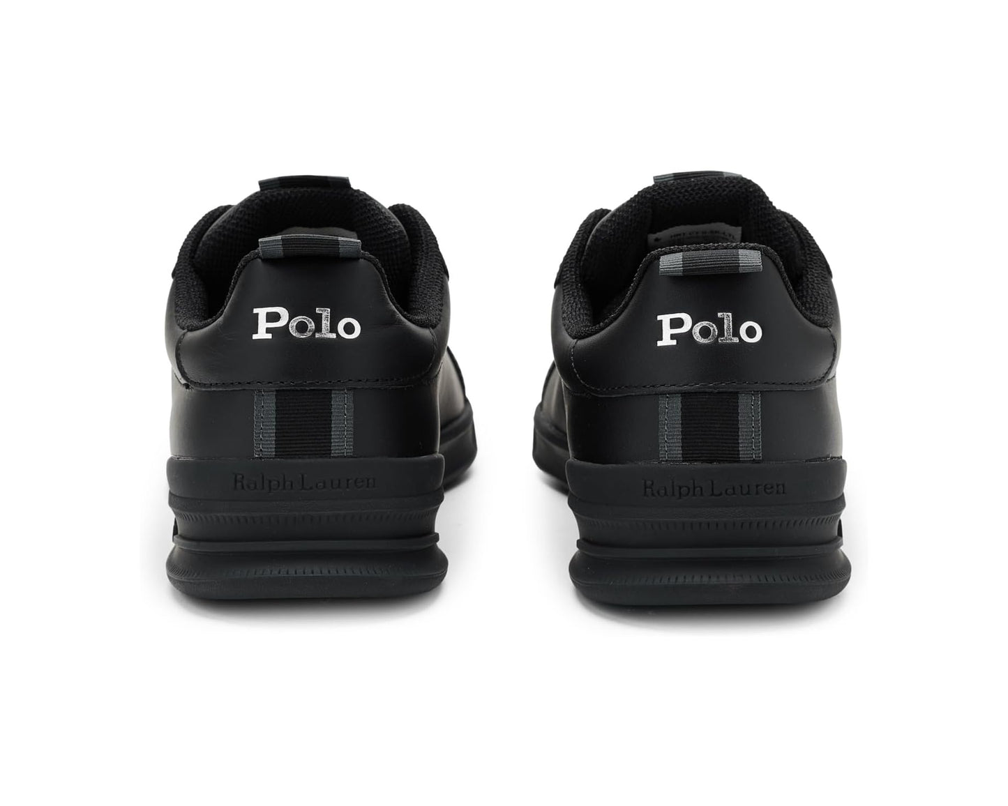 Men's Polo Ralph Lauren Heritage Court II Leather Sneaker Black/Silver