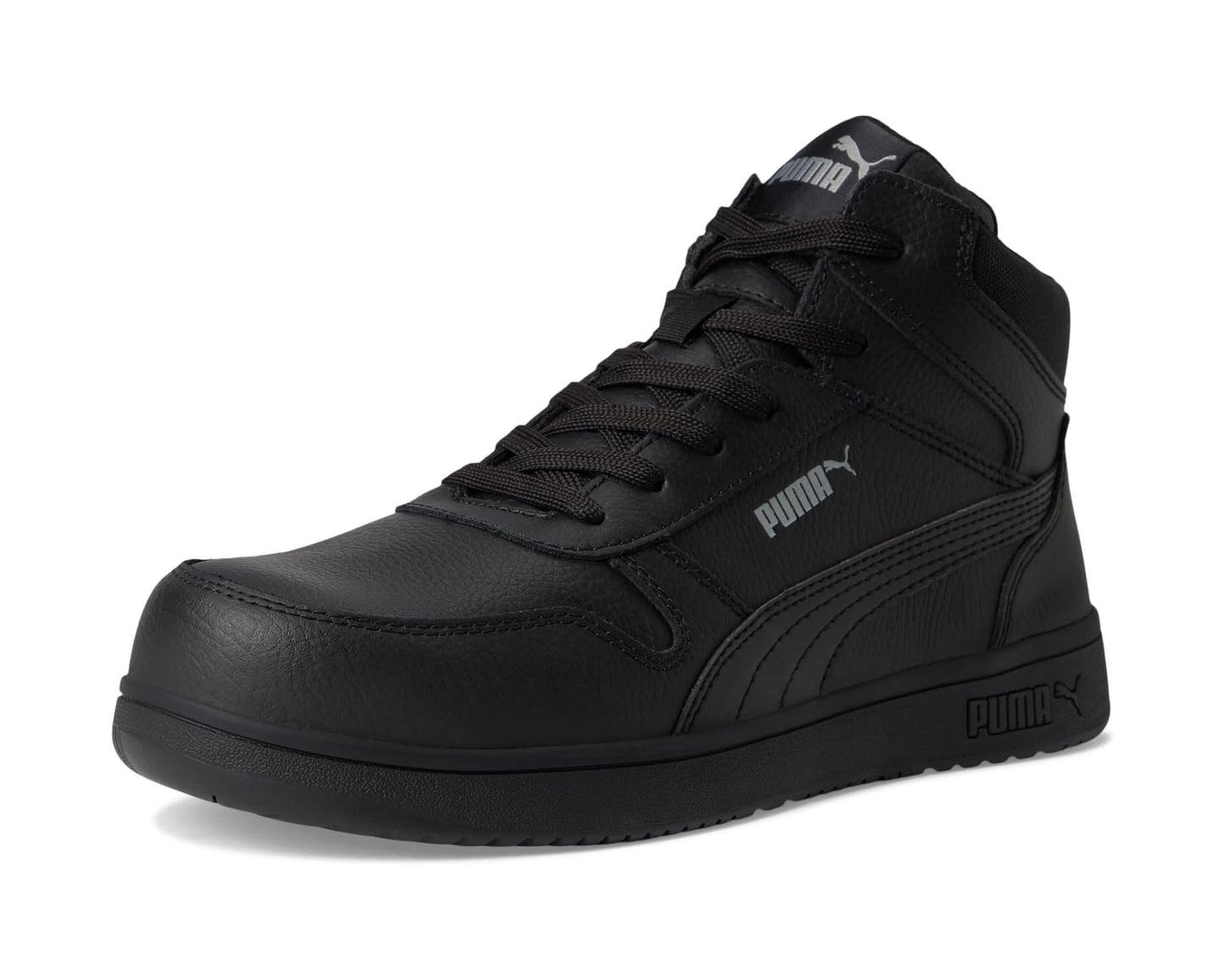 Men's PUMA Safety Frontcourt Leather Mid ASTM EH Black