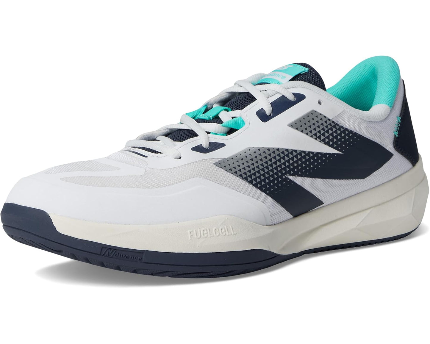 Men's New Balance FuelCell 796V4 Tennis Shoes White/Nb Navy/Cyber Jade
