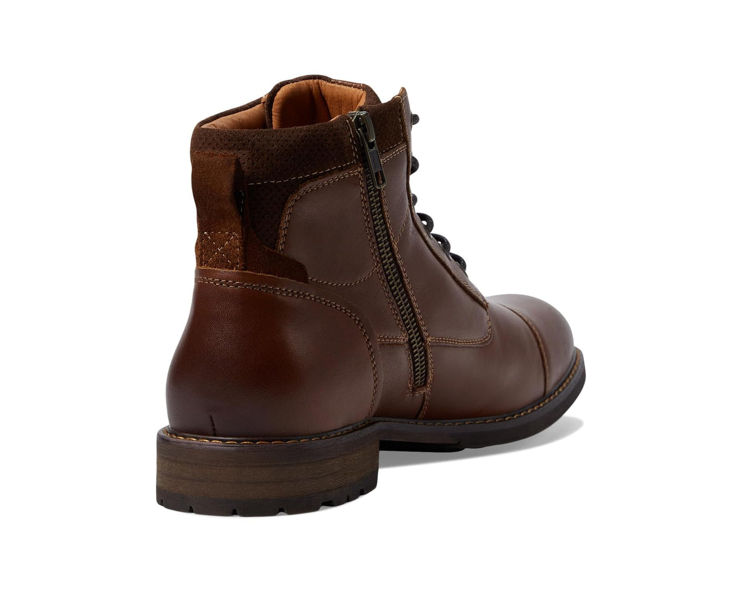 Men's Florsheim Lodge Cap Toe Lace-Up Boots Chestnut Smooth
