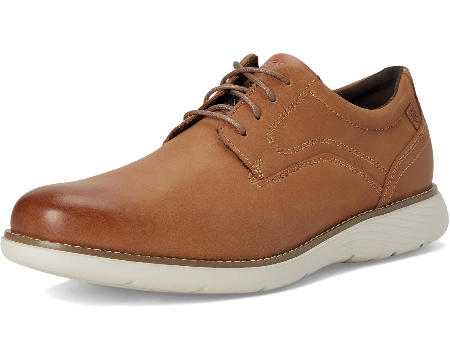 Men's Rockport Garett Plain Toe Caramel Leather