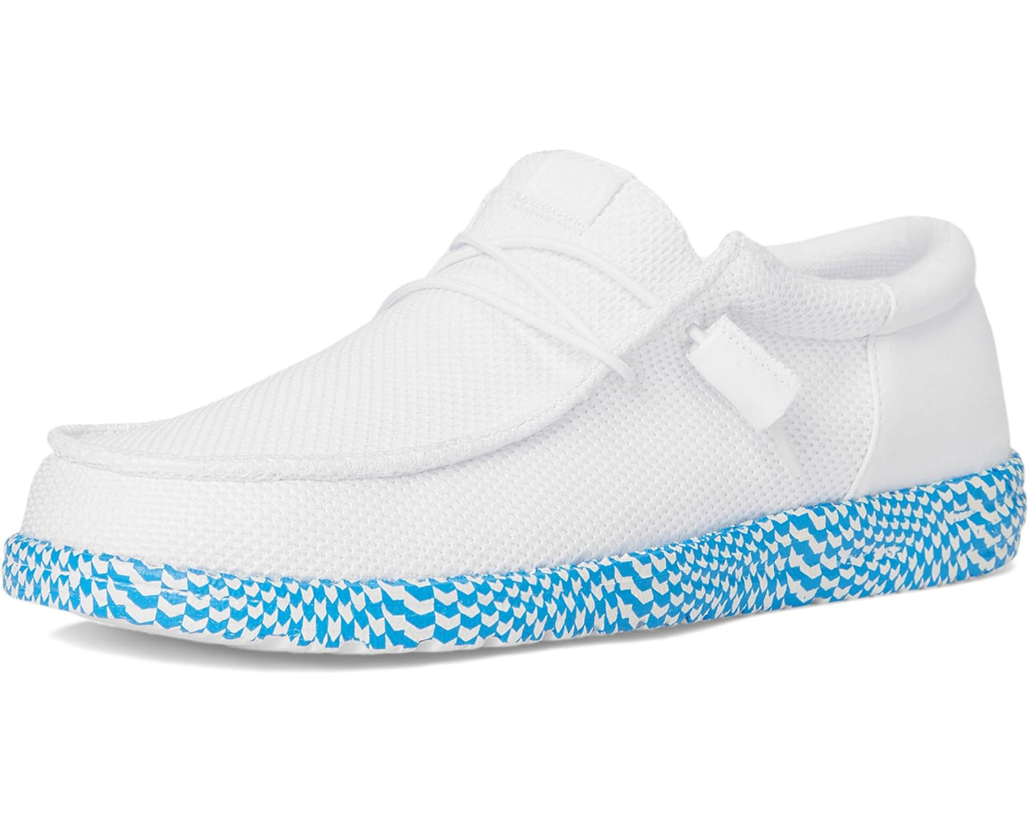 Men's Hey Dude Wally Funk Warped Geo White/Brilliant Blue