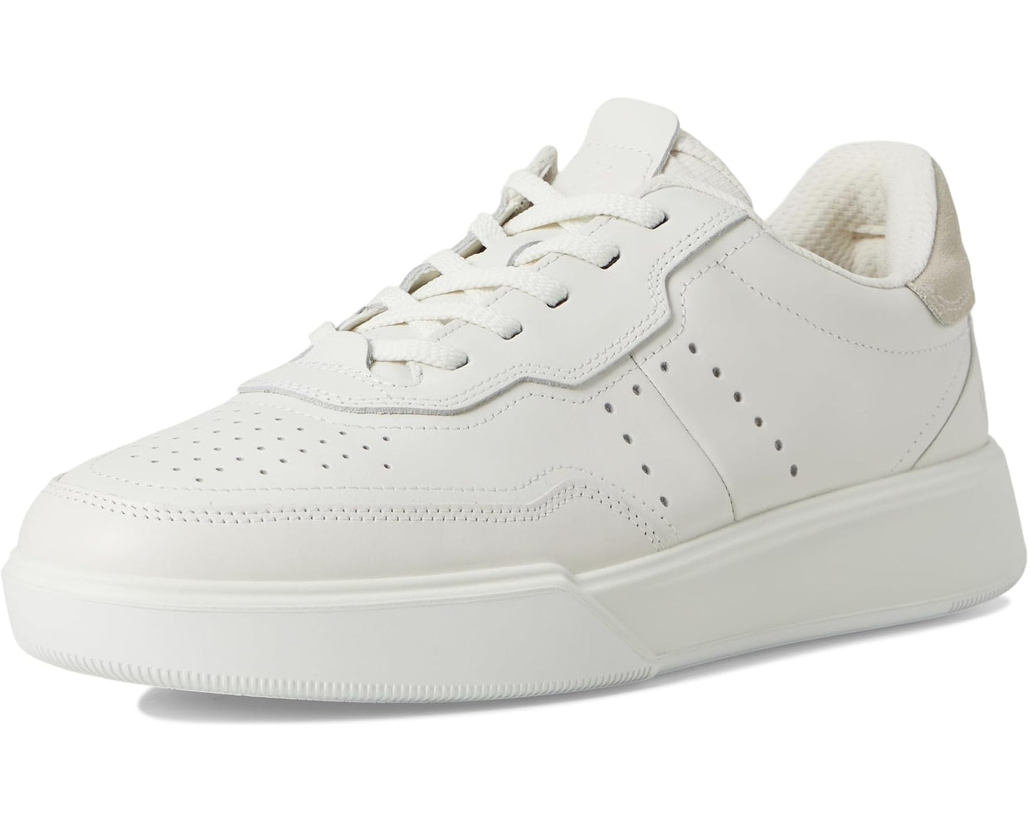 Men's ECCO Street Court Lace Sneaker White/Shadow White