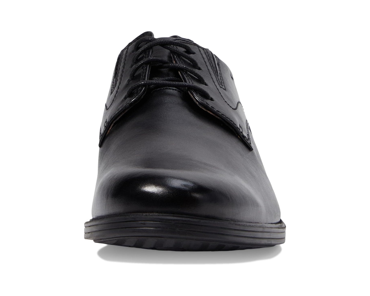 Men's Clarks Whiddon Plain Black Leather