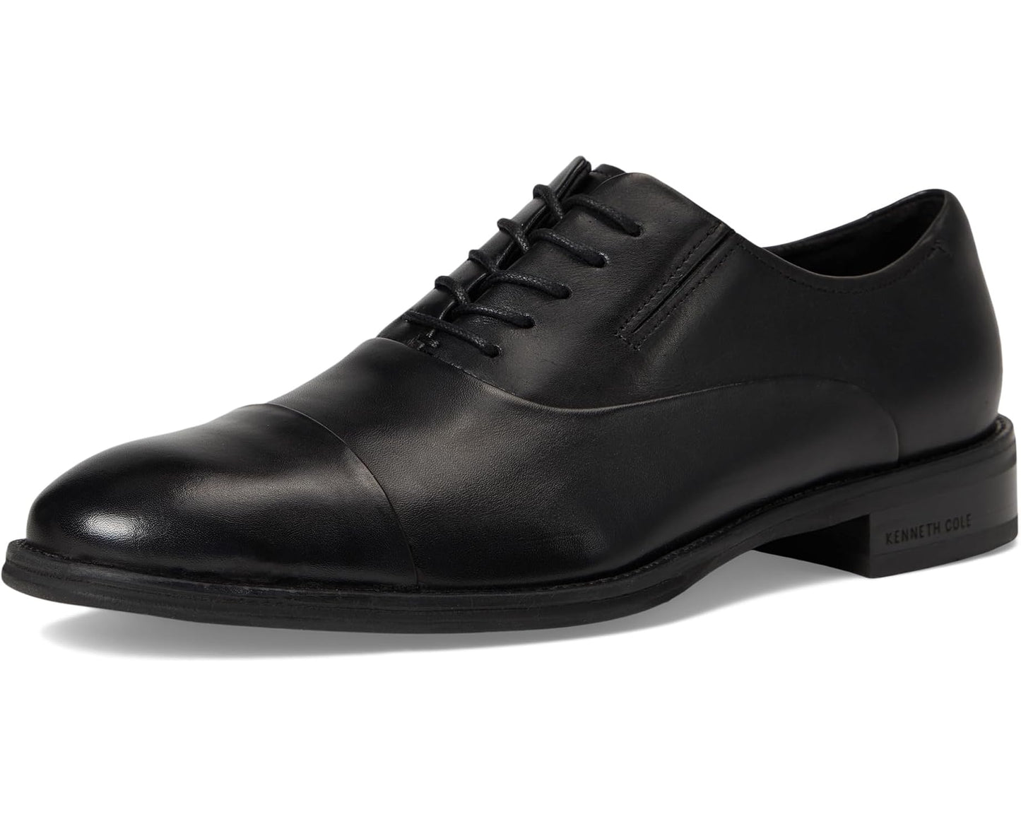 Men's Kenneth Cole Tully Cap Toe Oxford Black Leather