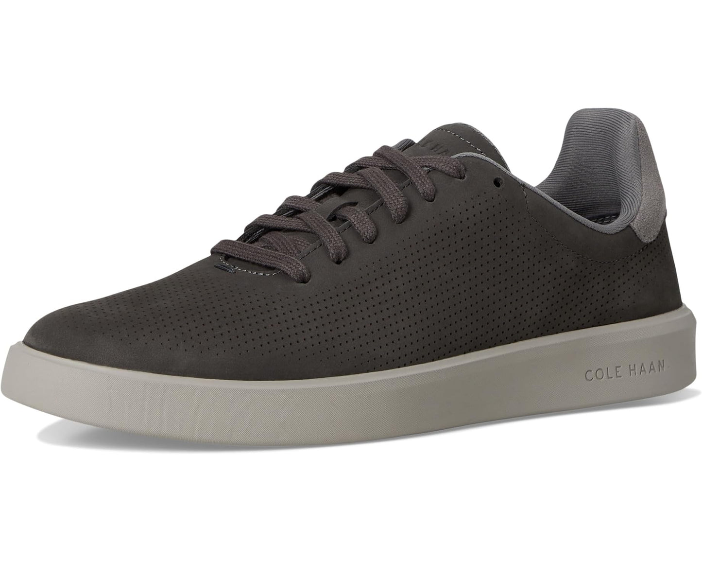 Men's Cole Haan Grand Crosscourt Daily Laser Sneakers Raven Nubuck/Quiet Shade/Paloma