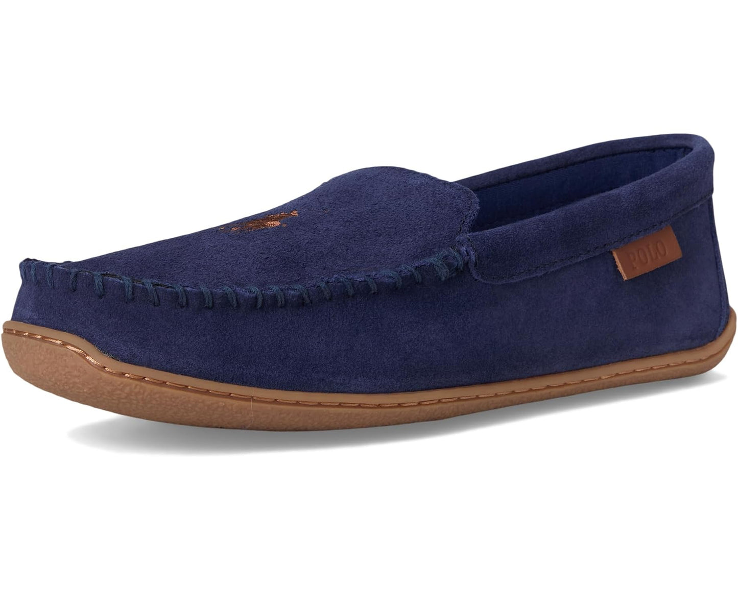 Men's Polo Ralph Lauren Brenan Moc Slippers Navy/Red