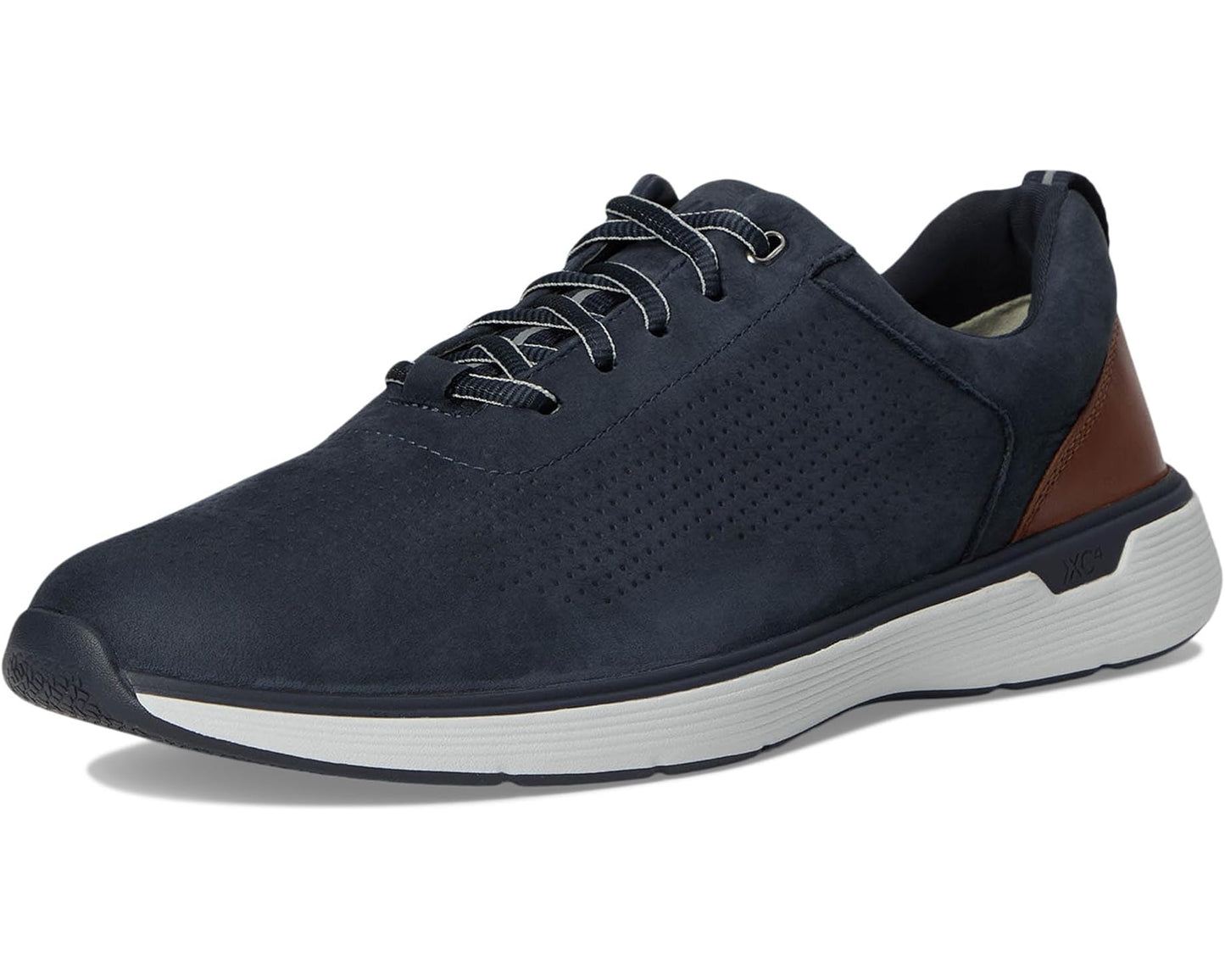 Men's Johnston & Murphy XC4 Prentiss 2 Embossed U-Throat Navy Tumbled Nubuck
