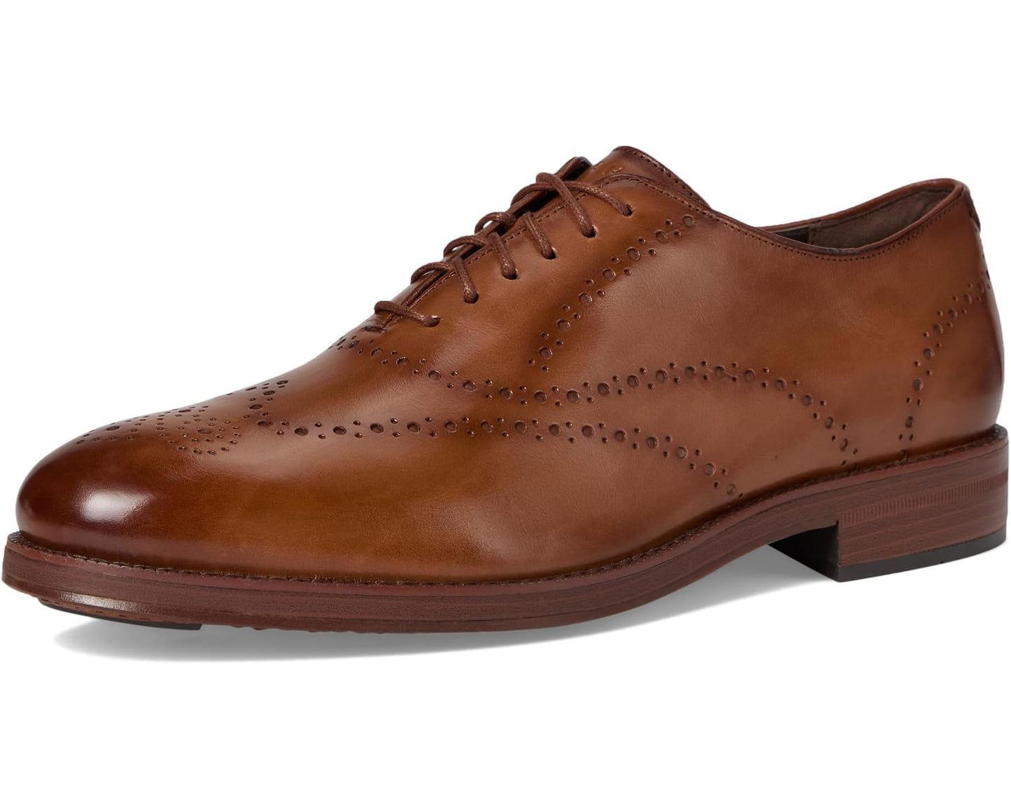 Men's Cole Haan Ledley Grand Brogue Wingtip Oxfords British Tan/Dark Natural