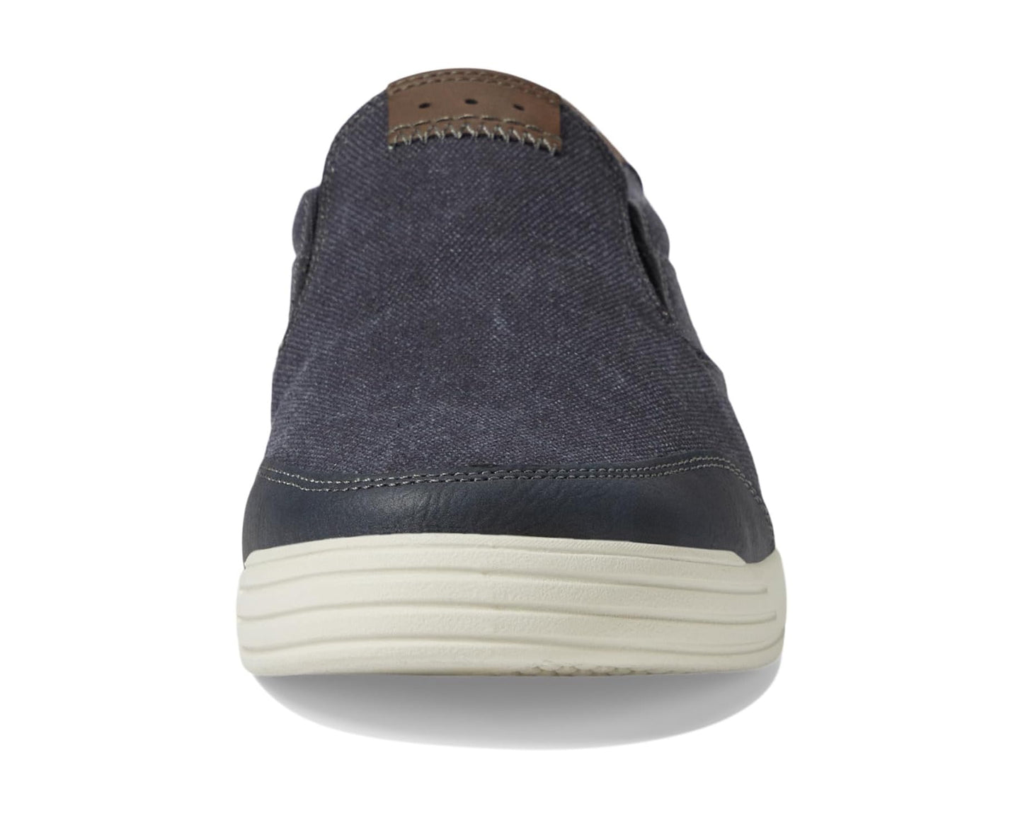 Men's Nunn Bush City Walk Canvas Moc Toe Slip-On Dark Blue