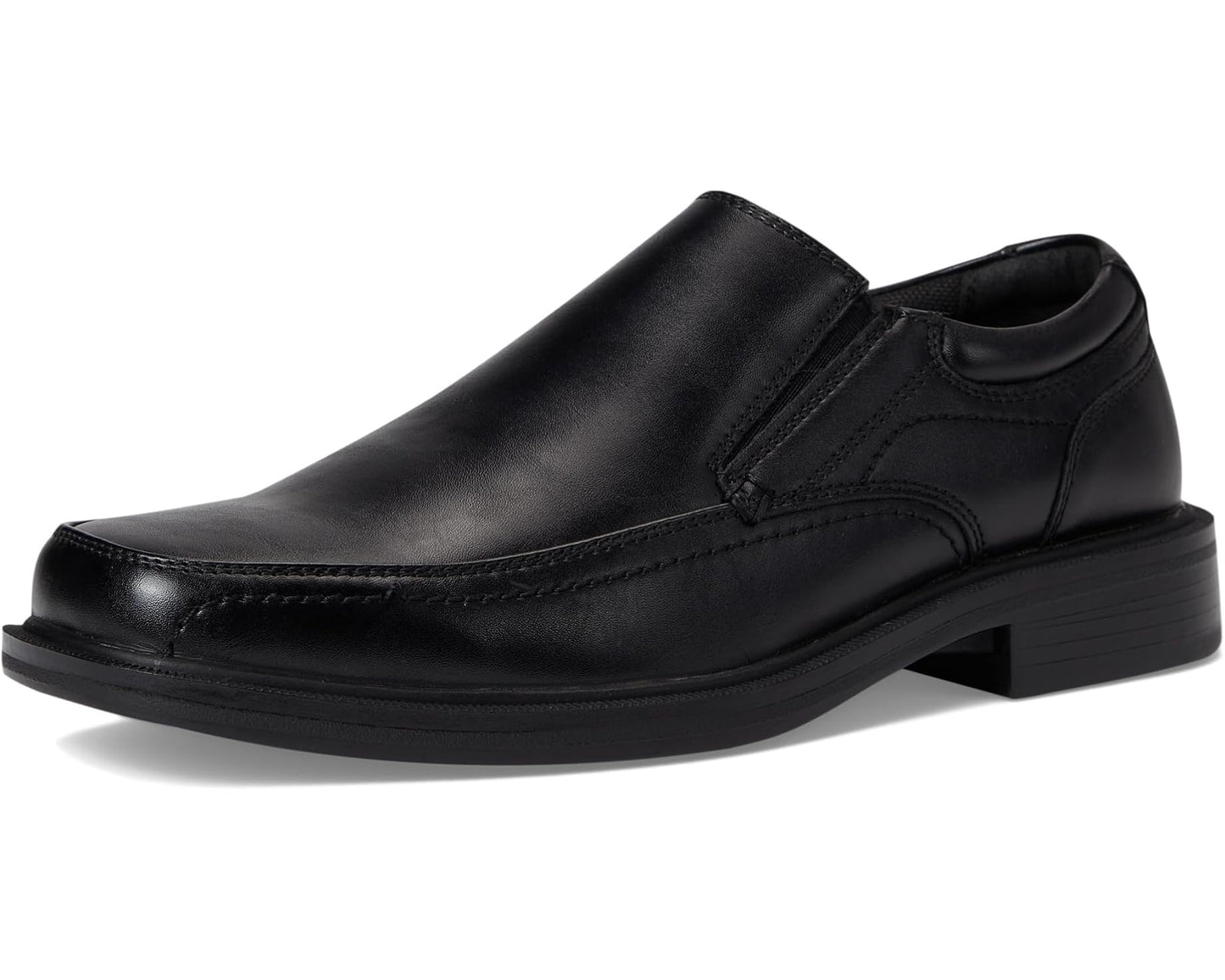 Men's Dockers Edson Moc Toe Loafer Black Polished Full Grain