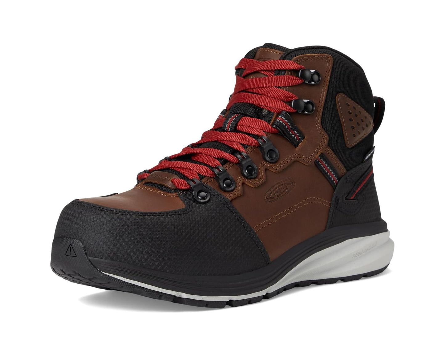 Men's KEEN Utility Red Hook Mid Waterproof (Comp Toe) Tobacco/Black