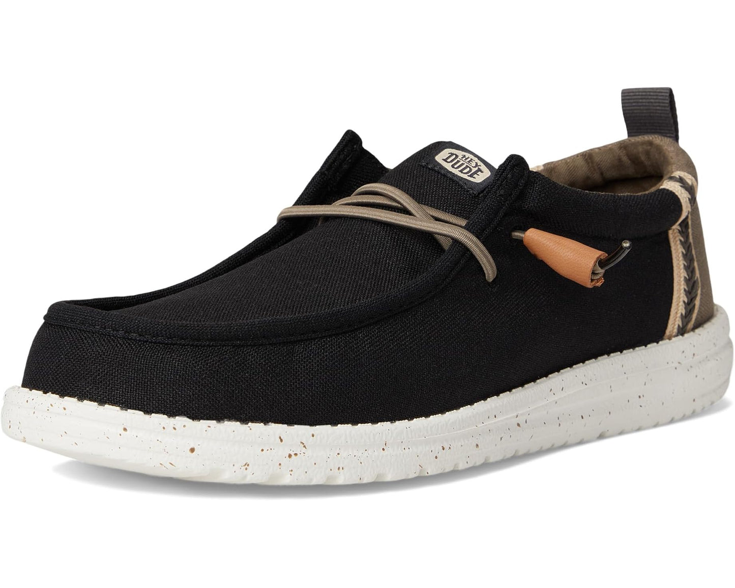 Men's Hey Dude Wally Summer Linen Black/Walnut