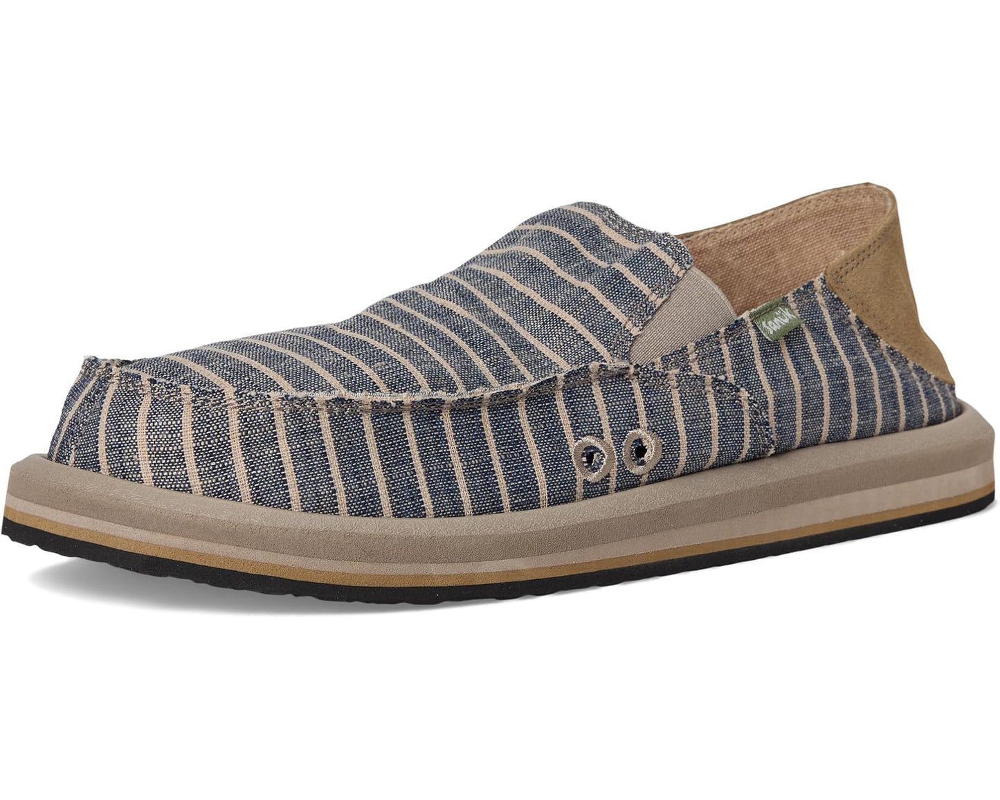 Men's Sanuk Donny Linen Navy Stripe
