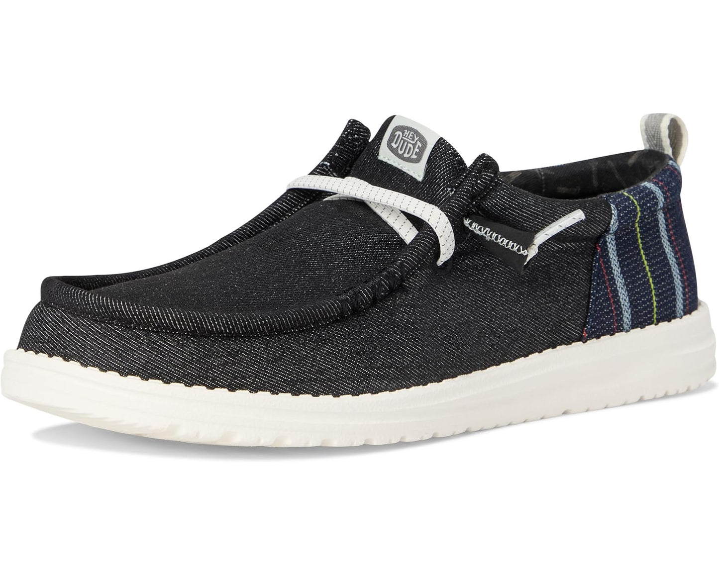 Men's Hey Dude Wally Funk Striped Denim Granite Grey/Multi