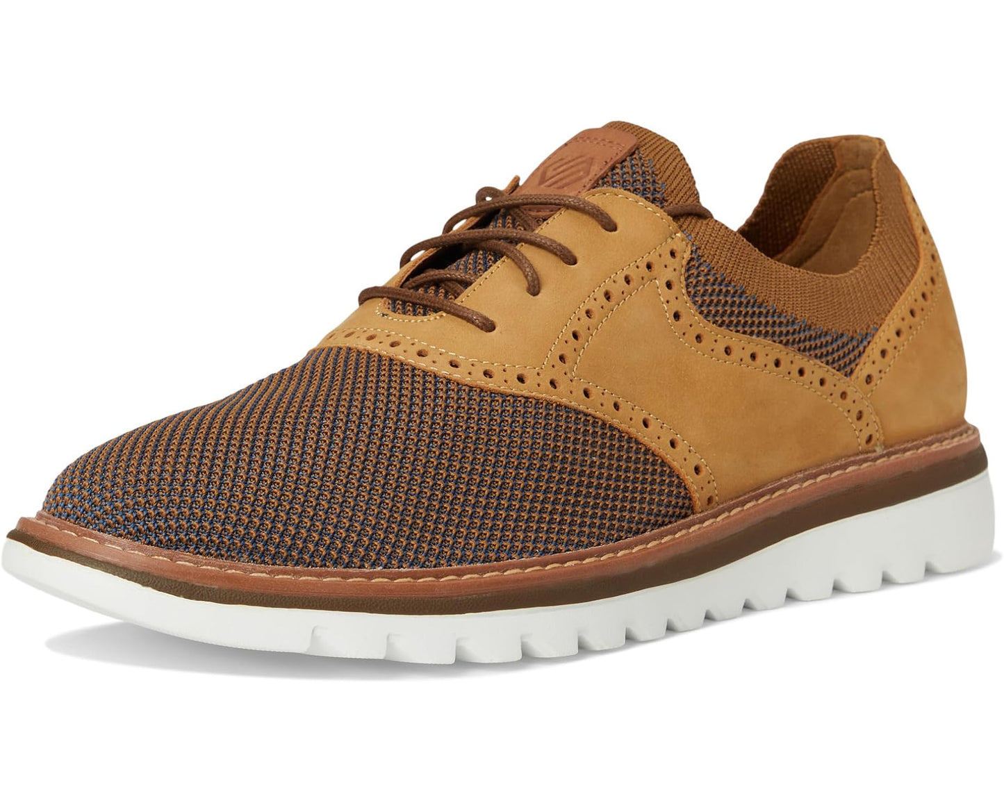 Men's Johnston & Murphy Braydon Saddle Tan Multi Knit/Tan Full Grain