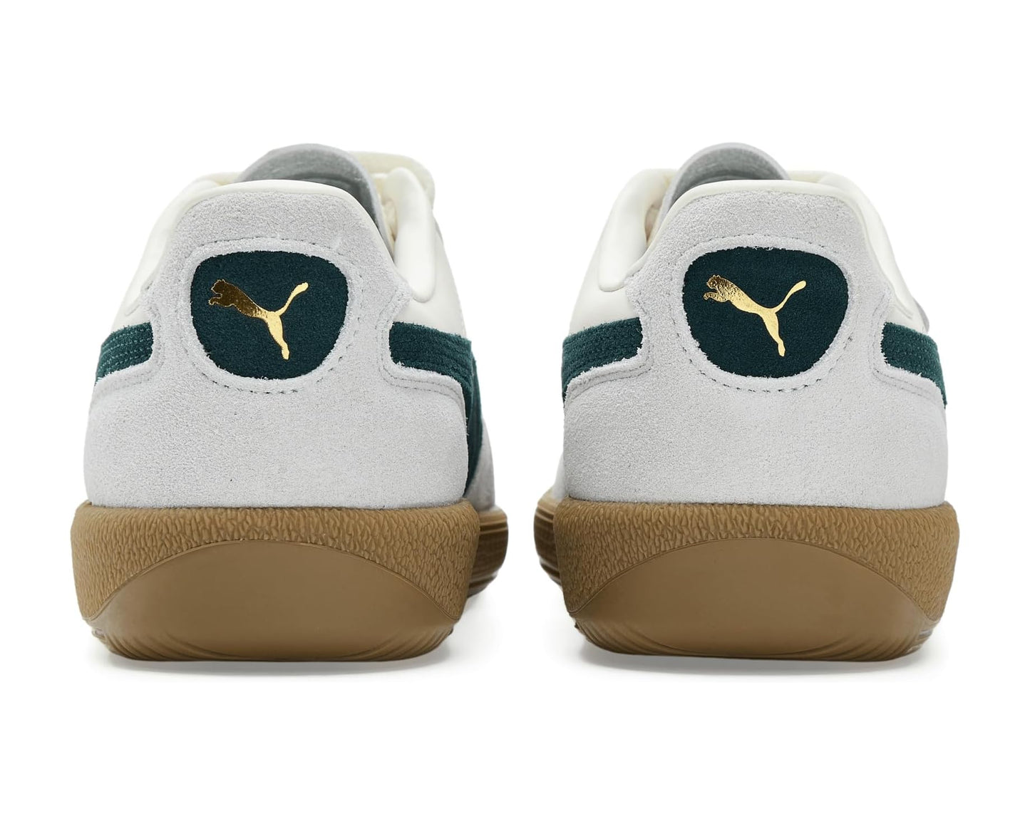 Men's PUMA Palermo Shoes Warm White/Green Terrain
