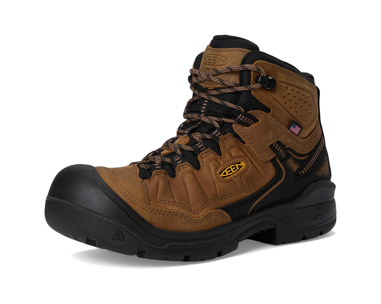 Men's KEEN Utility Targhee IV Waterproof Work Boot (Carbon Toe) Belgian/Black