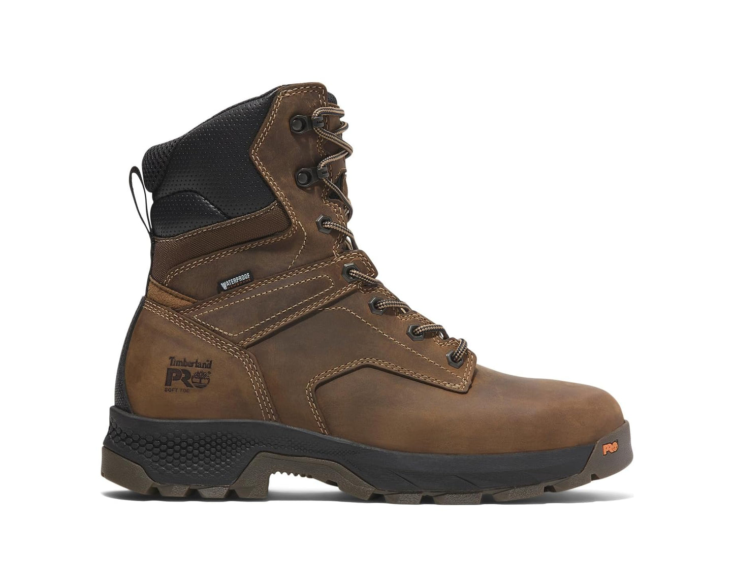 Men's Timberland PRO TiTAN EV 8 Inch Soft Toe Waterproof Earth Bandit Brown