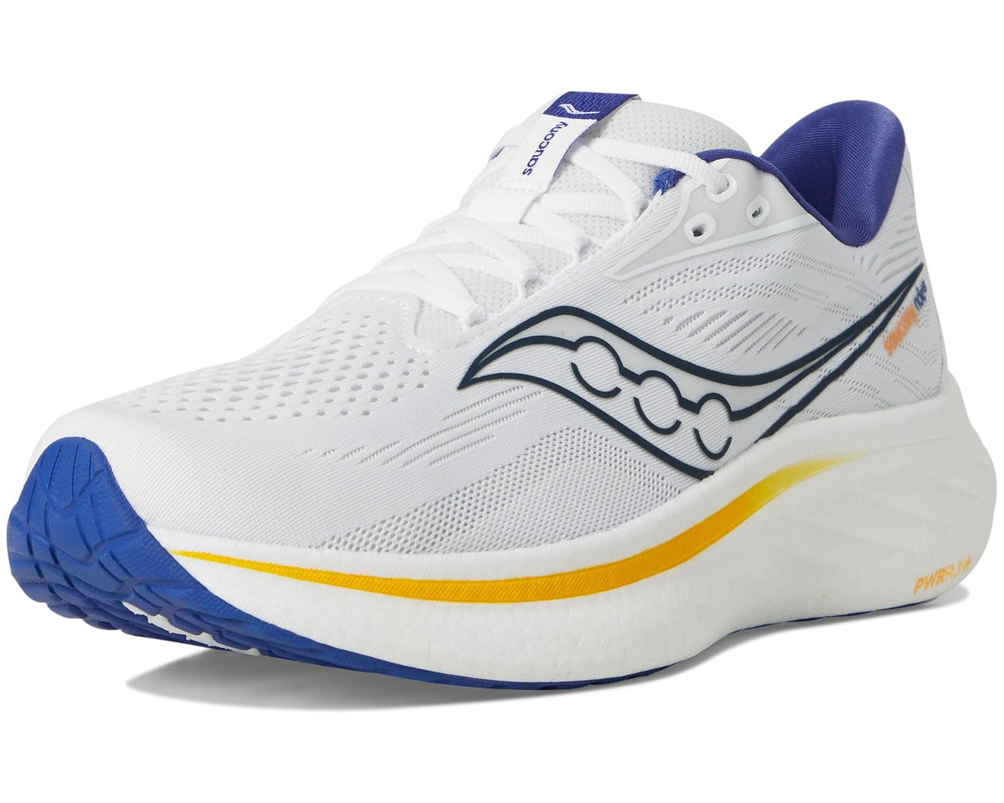 Men's Saucony Ride 18 White/Azurite