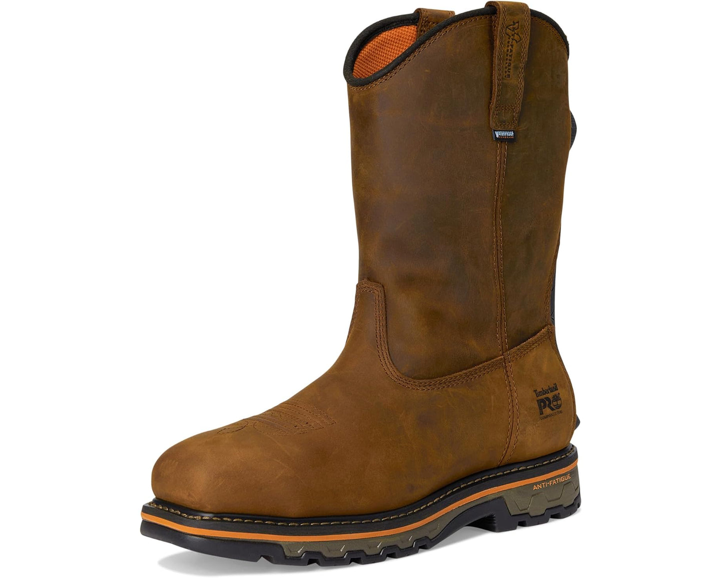 Men's Timberland PRO True Grit BOA Pull-On Composite Safety Toe Waterproof Earth Bandit Brown