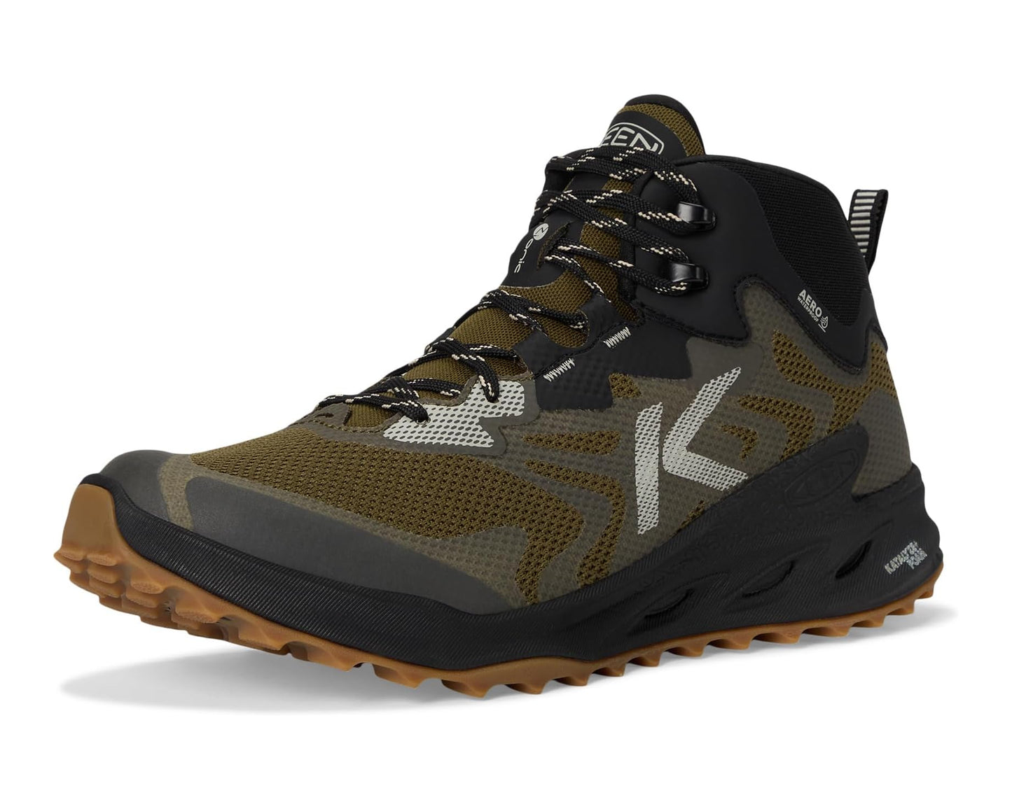 Men's KEEN Zionic NXT Waterproof Hiking Boots Dark Olive/Black
