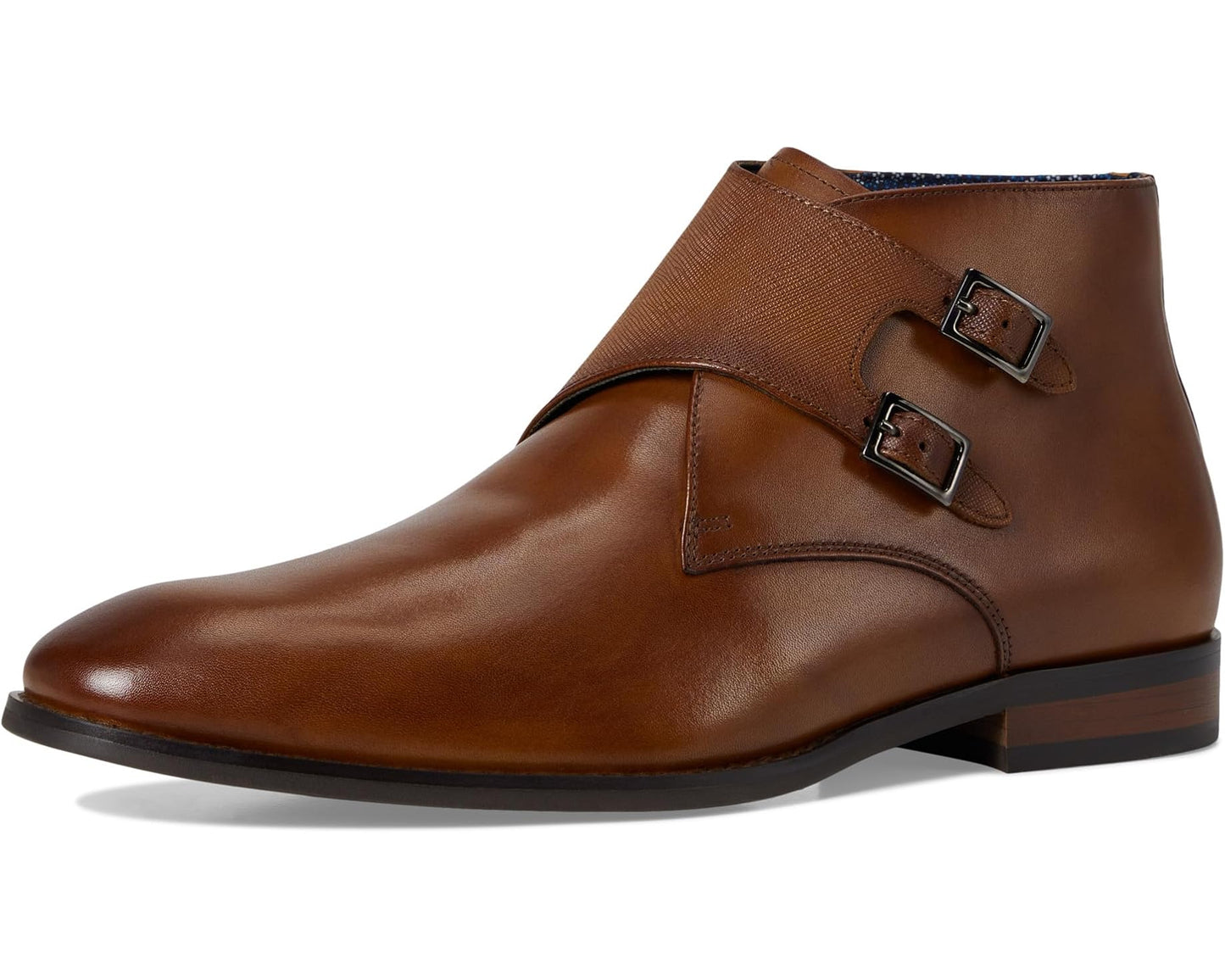 Men's Stacy Adams Kaius Double Monk Strap Boots Cognac