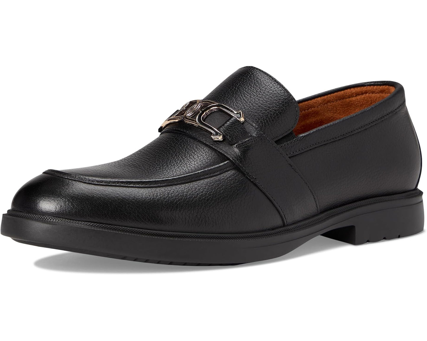 Men's Stacy Adams Todridge Moc Toe Slip-On Loafer Black Tumble