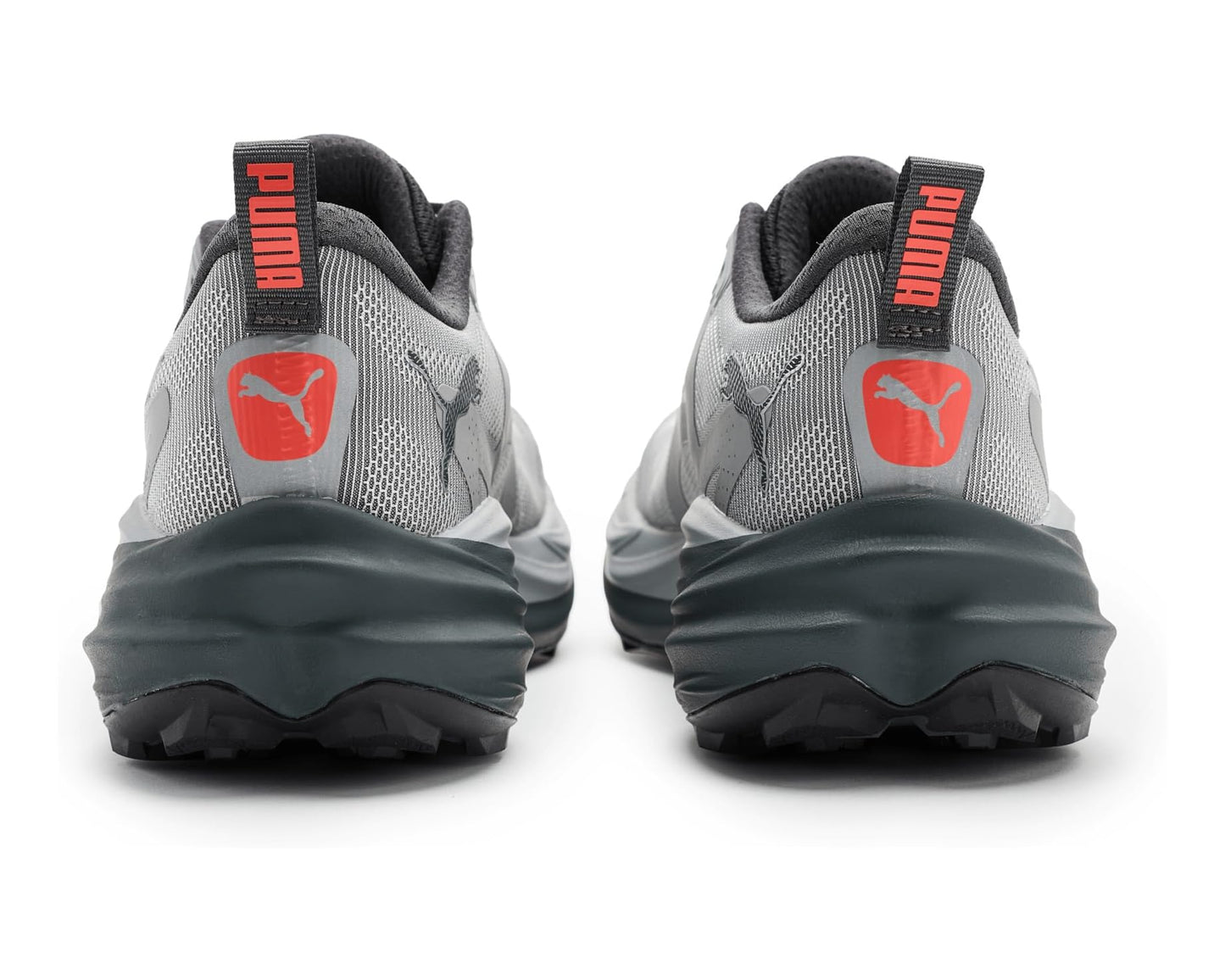 Men's PUMA Voyage Nitro 4 Trail Running Shoes Grey Echo/Red Glamour