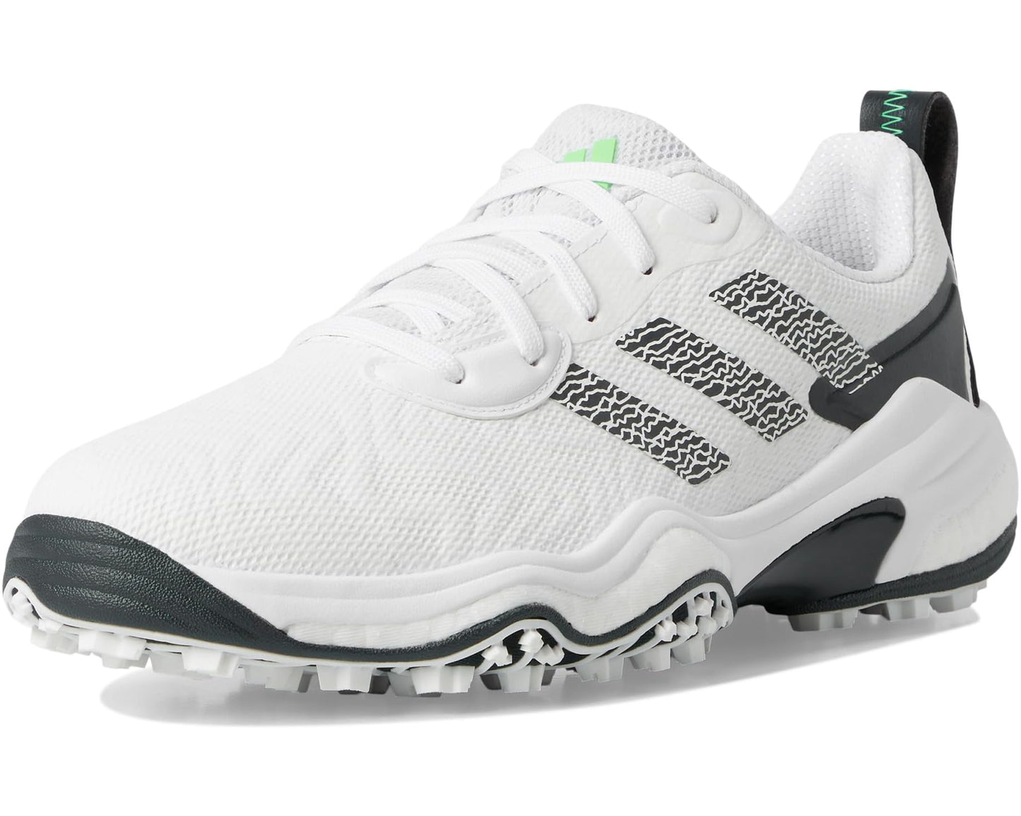 Men's adidas Golf Codechaos 25 Spikeless Golf Shoes Footwear White/Aurora Ivory/Lime Burst