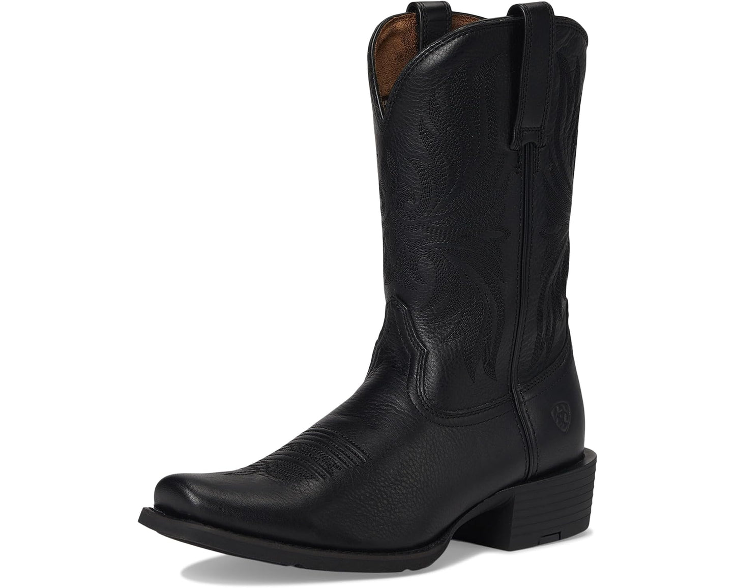 Men's Ariat Sport Narrow Cutter Toe Cowboy Boot Black Deertan