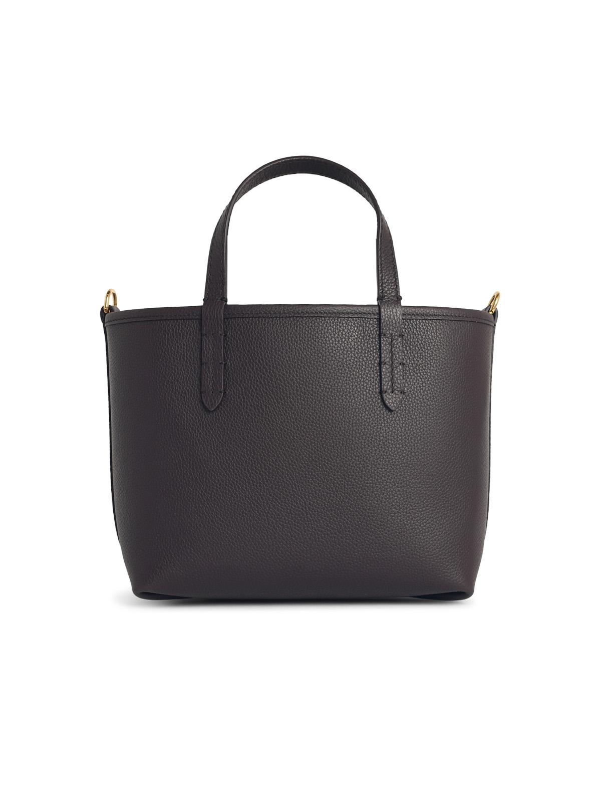 Burberry 'Tote Bloomsbury' 'Peat' Mini Reversible Brown Leather Bag Women